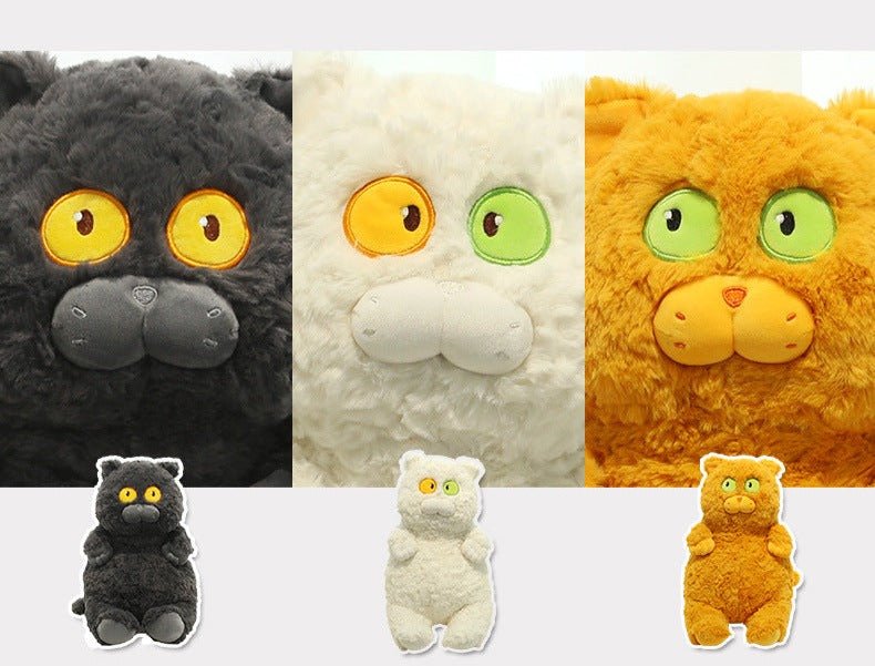 Cute Black White Yellow Cat Plush Toys - TOY-PLU-43001 - Dongyang shanshui - 42shops