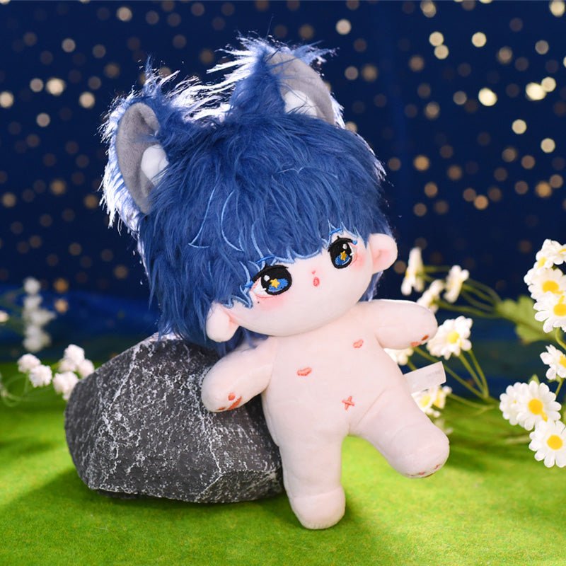 Cute Blue Hair Brown Hair Cottton Doll 20cm - TOY-PLU-131601 - Fanfanmianhuawawa - 42shops