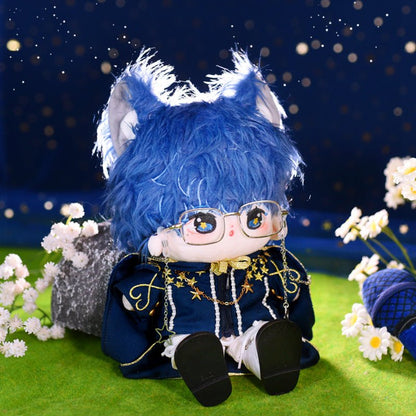 Cute Blue Hair Brown Hair Cottton Doll 20cm 20494:625363