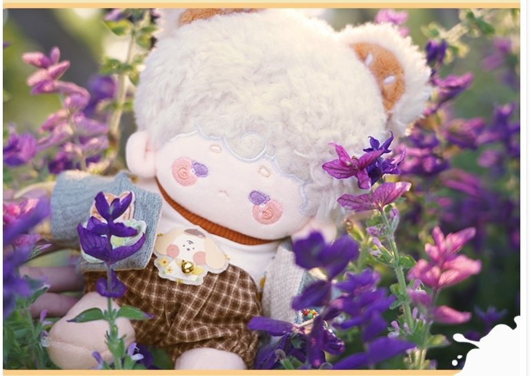 Cute Brown White Cotton Doll - TOY-PLU-41902 - omodoki - 42shops
