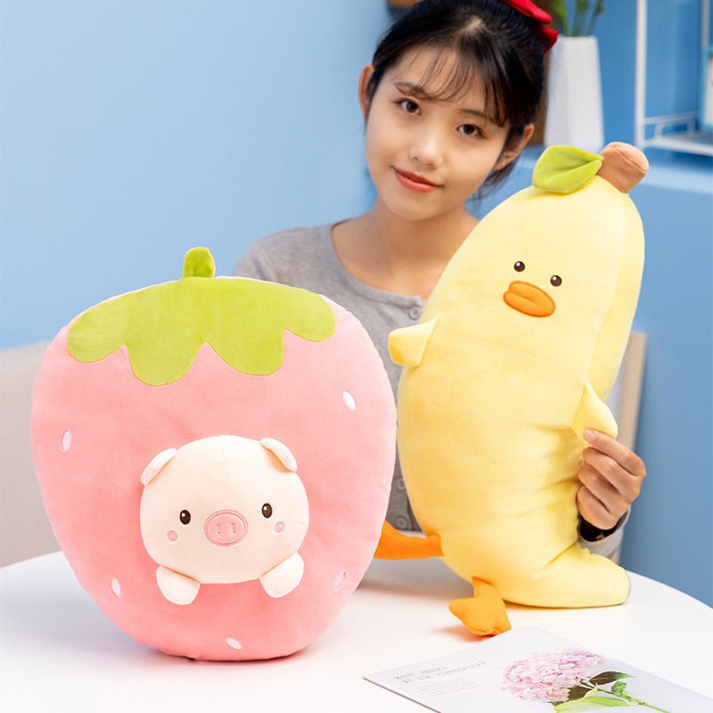 Cute Cartoon Animals Plushie In Fruit Costumes - TOY-PLU-51101 - Yangzhoujiongku - 42shops