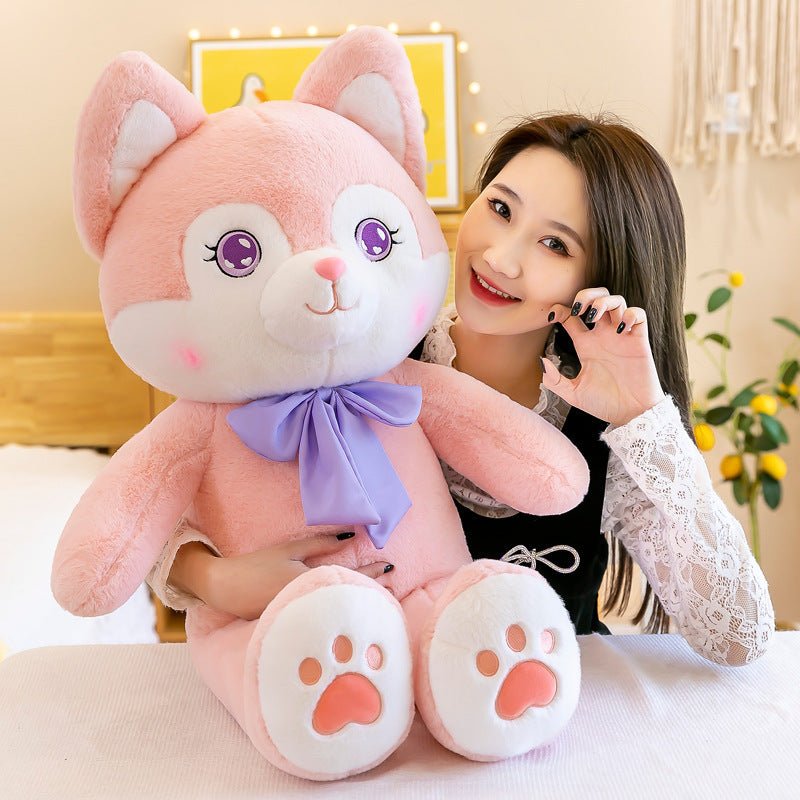 Pink fox deals stuffed animal