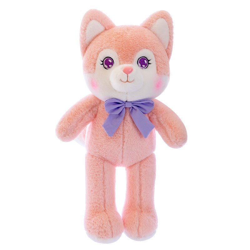 Cute Chubby Pink Fox Plush For Girl Gifts   