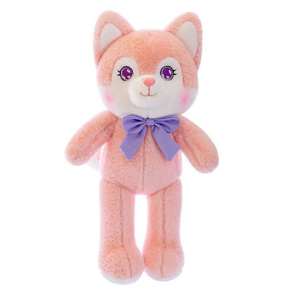 Cute Chubby Pink Fox Plush For Girl Gifts   