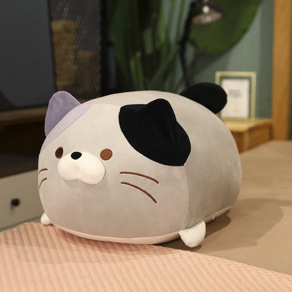 Cute Chubby Stuffed Cat Plush Toy gray 35 cm/13.8 inches 