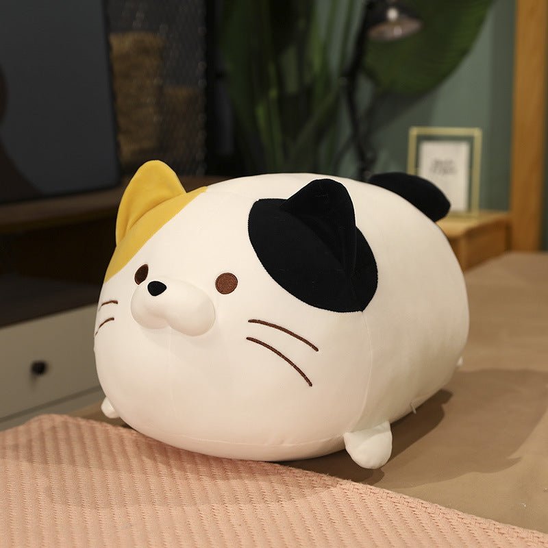 Cute Chubby Stuffed Cat Plush Toy white 35 cm/13.8 inches 