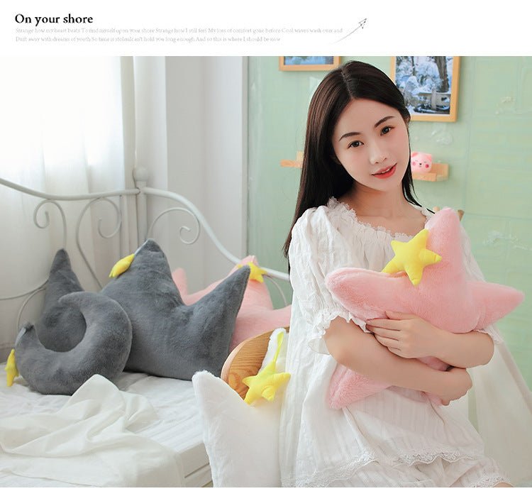 Cute Crown Moon Heart Triangle Star Pillow - TOY-PLU-86858 - Yangzhoumeixuan - 42shops