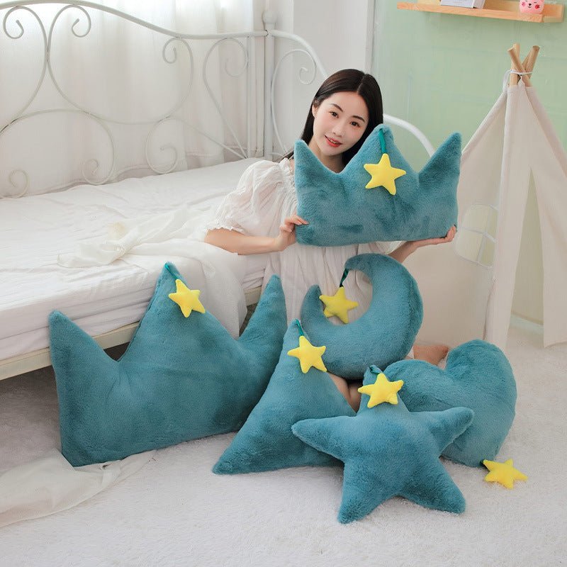 Cute Crown Moon Heart Triangle Star Pillow - TOY-PLU-86801 - Yangzhoumeixuan - 42shops