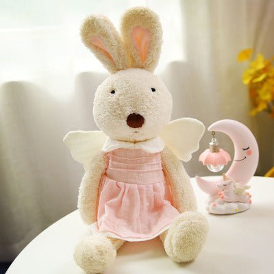 Cute Dressing White Brown Bunny Plush Toy - TOY-PLU-89101 - Yangzhoujijia - 42shops