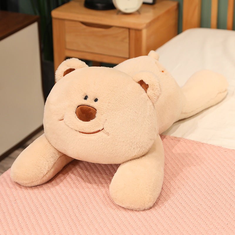 Cute Fluffy Brown Beige Bear Plush Pillow - TOY-PLU-52804 - Yangzhoujiongku - 42shops