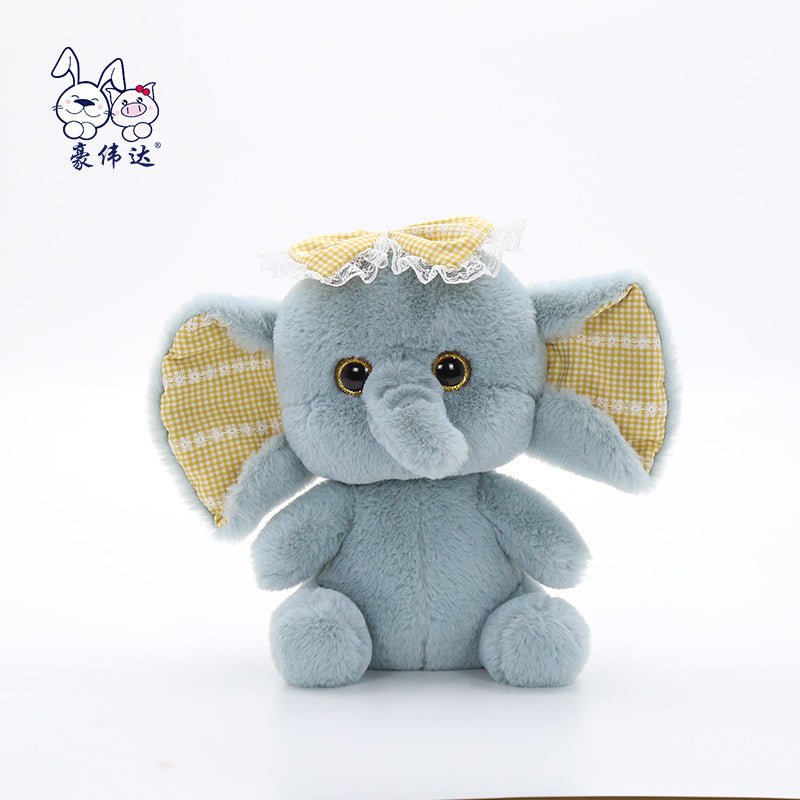 Cute Fluffy Elephant Stuffed Animal blue elephant 25 cm/9.8 inches 