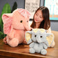 Cute Fluffy Elephant Stuffed Animal   