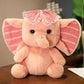 Cute Fluffy Elephant Stuffed Animal pink elephant 25 cm/9.8 inches 