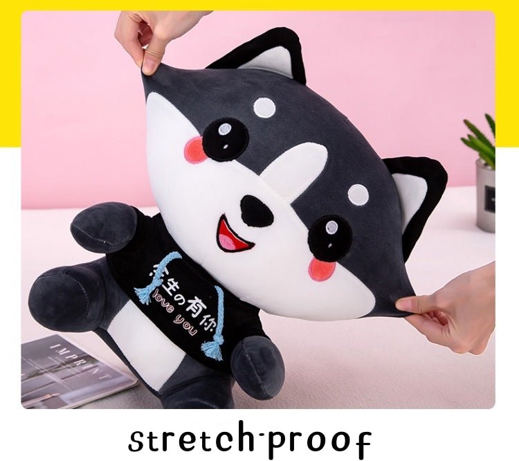 Cute Gray Husky Dog Plush Toy Doll - TOY-PLU-77501 - Gongjulipin - 42shops