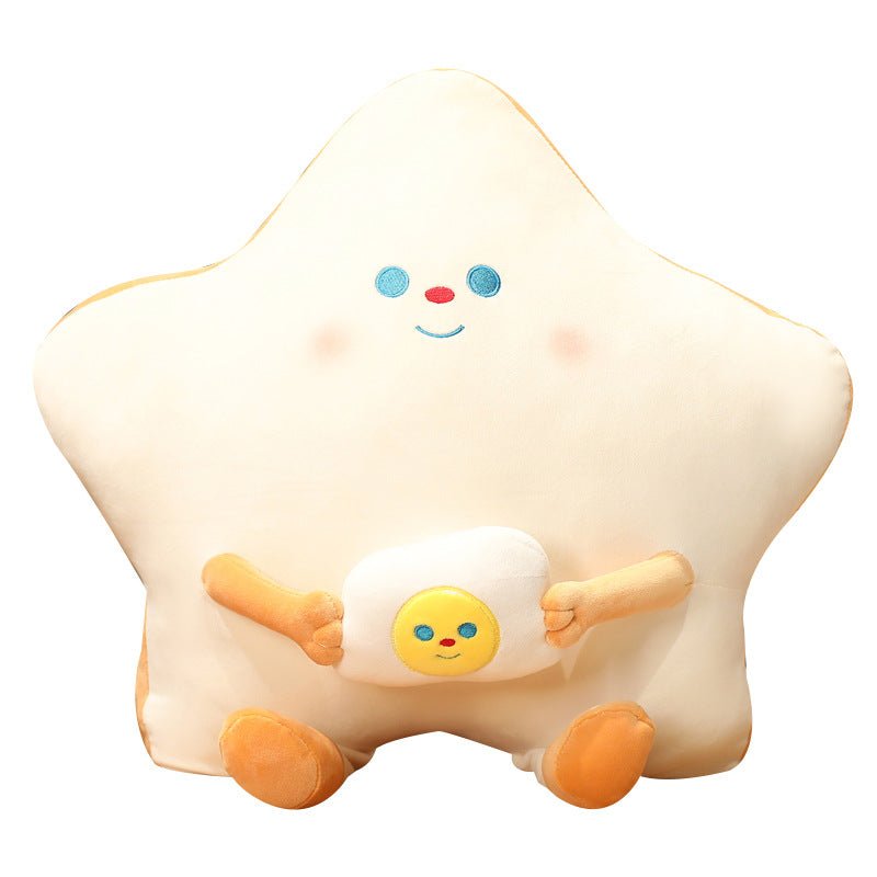 Cute Pentagram Toast Egg Pillow Plush Toys - TOY-PLU-31802 - Yangzhoumaruisha - 42shops