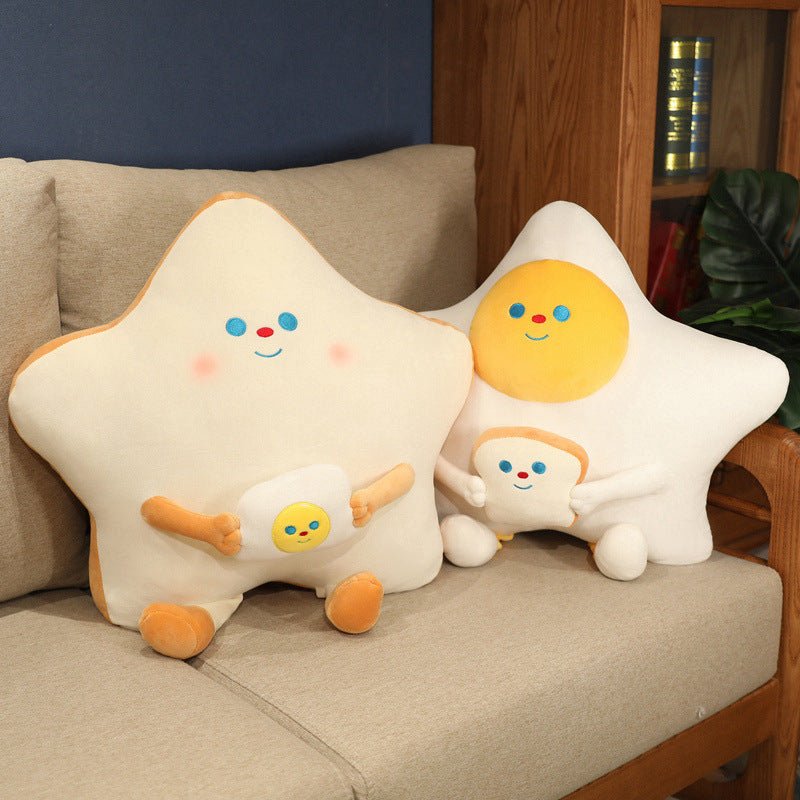 Cute Pentagram Toast Egg Pillow Plush Toys - TOY-PLU-31801 - Yangzhoumaruisha - 42shops
