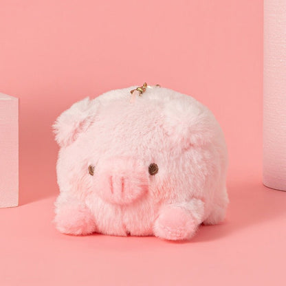 Cute Pink Brown Pig Plush Keychain - TOY-ACC-14602 - Waigua chupin - 42shops