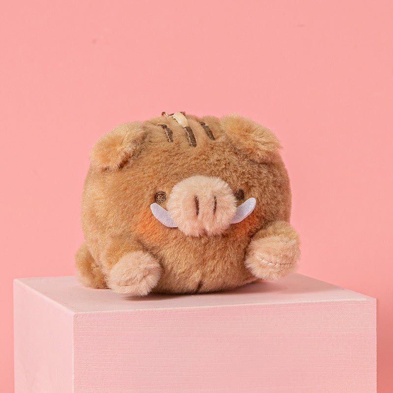 Cute Pink Brown Pig Plush Keychain - TOY-ACC-14601 - Waigua chupin - 42shops