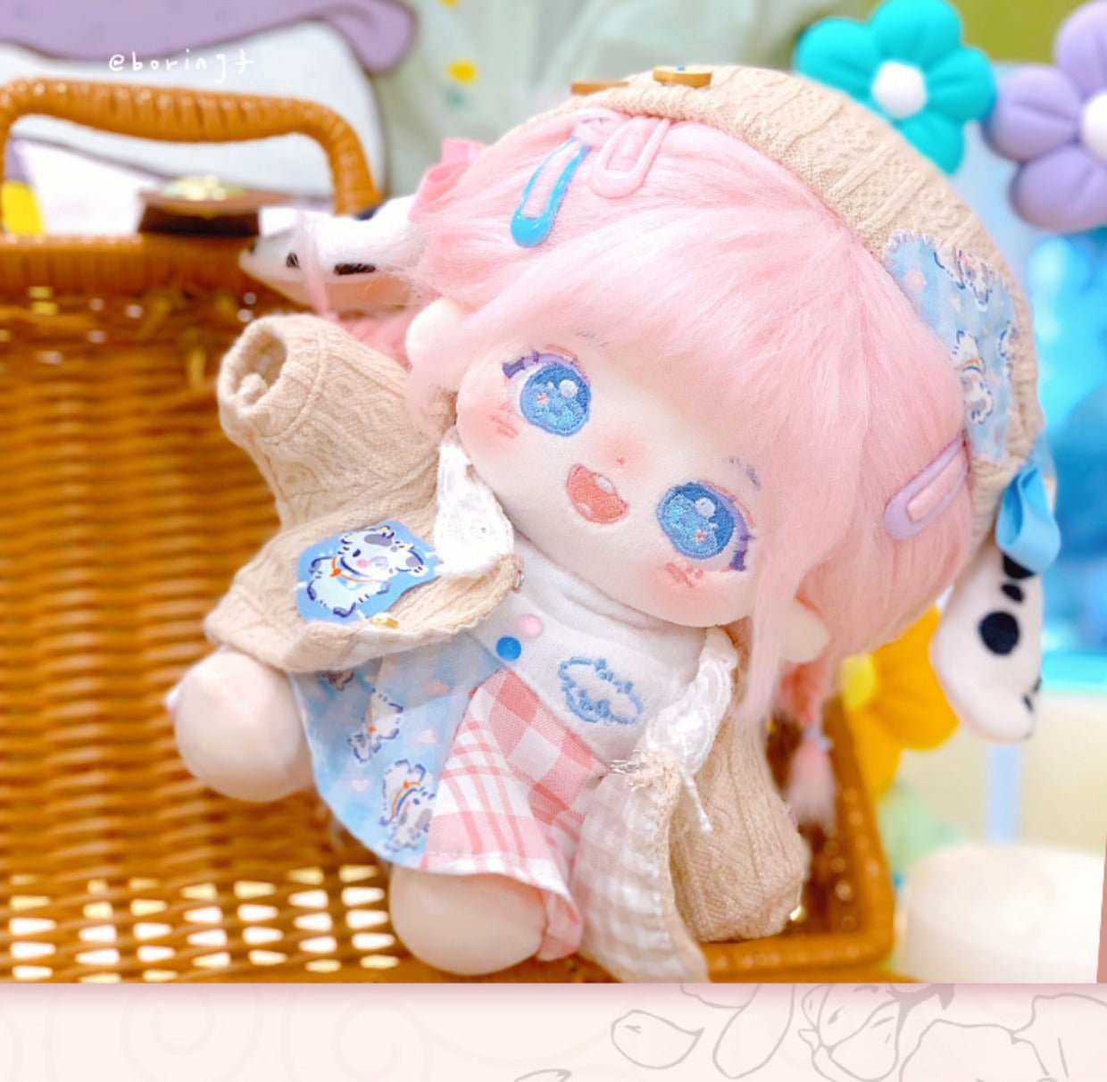 Cute Pink Little Fox Cotton Doll   