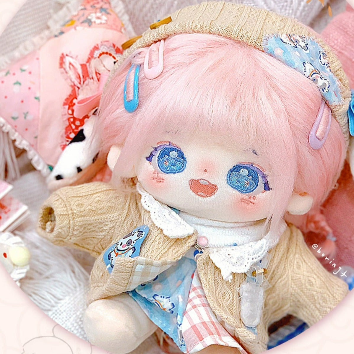 Cute Pink Little Fox Cotton Doll   