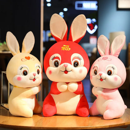 Cute Pink Red Yellow Bunny Plush Toy - TOY-PLU-41701 - Hanjiangquqianyang - 42shops 5104:6549