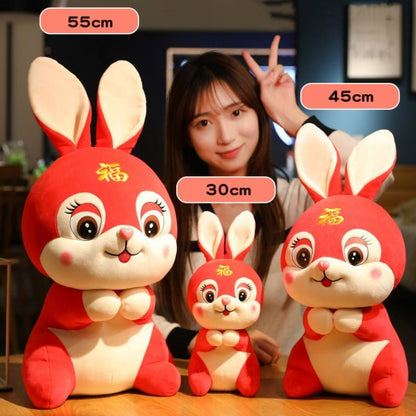 Cute Pink Red Yellow Bunny Plush Toy - TOY-PLU-41707 - Hanjiangquqianyang - 42shops 5104:6567