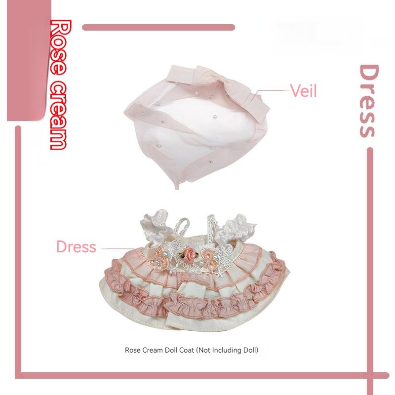Cute Pink Yellow Doll Clothes Princess Dress 18468:420509