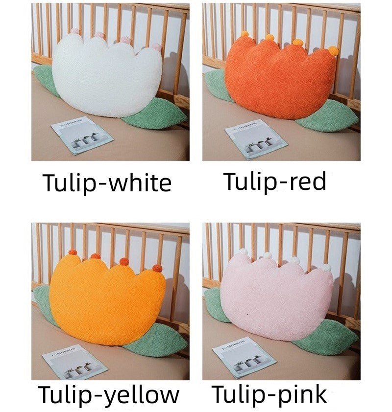 Cute Tulip Flower Shaped Plush Pillow Cushions - TOY-PLU-44802 - Yangzhoukeshibei - 42shops