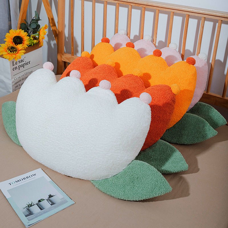 Cute Tulip Flower Shaped Plush Pillow Cushions - TOY-PLU-44801 - Yangzhoukeshibei - 42shops
