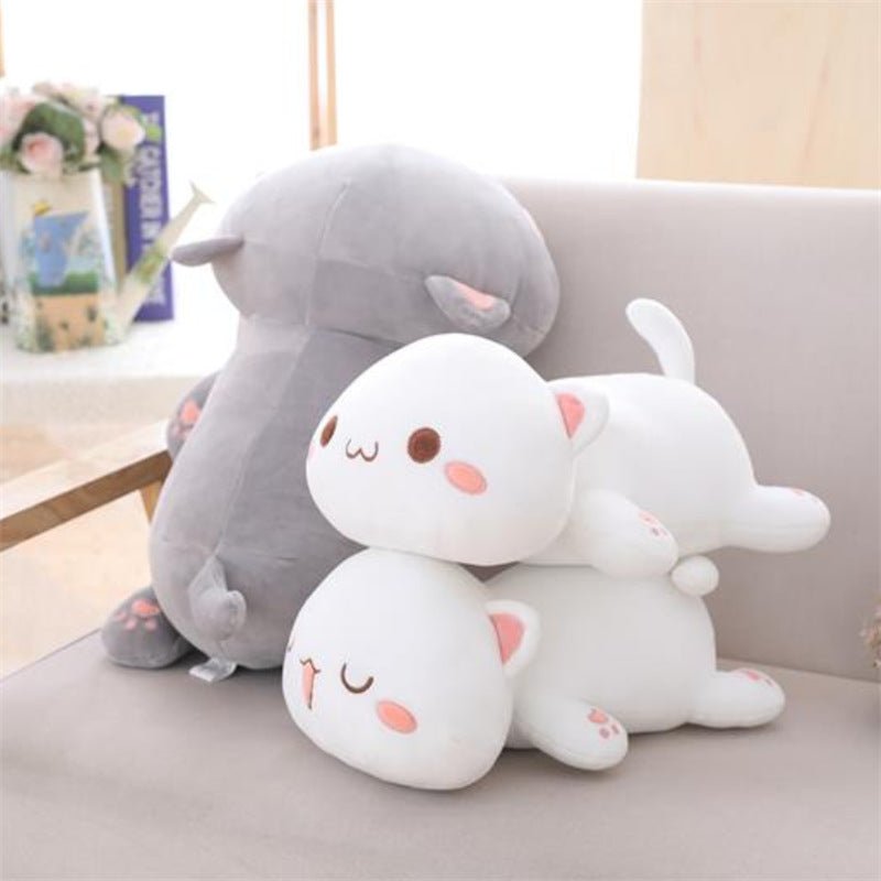 Cute White Gray Cat Plush Toys Stuffed Animal - TOY-PLU-67110 - Yangzhou kaka - 42shops