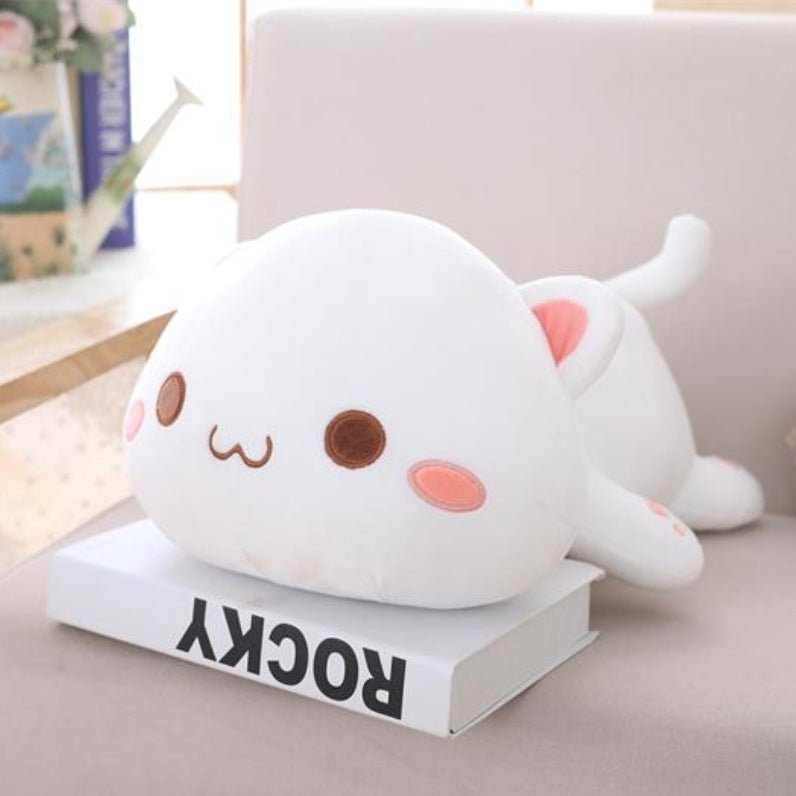 Cute White Gray Cat Plush Toys Stuffed Animal - TOY-PLU-67107 - Yangzhou kaka - 42shops