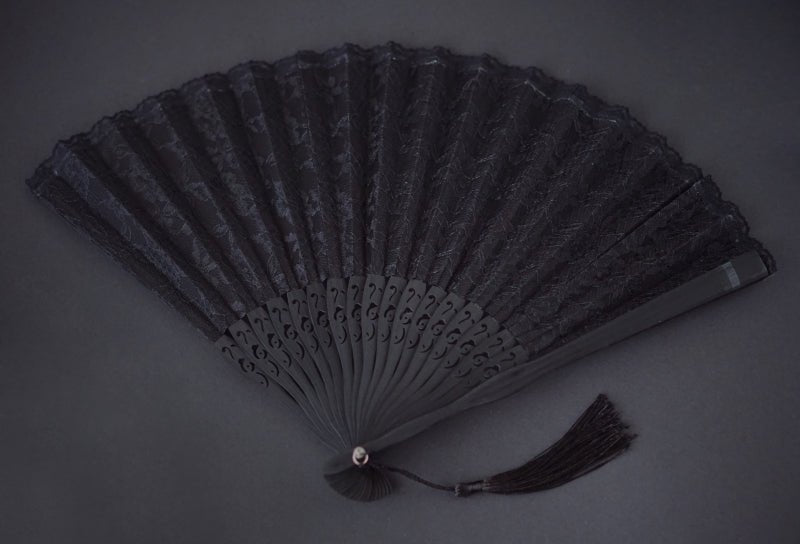 Dark Gothic Black Lace Fan Shooting Prop - TOY-PLU-134302 - Strange Sugar - 42shops