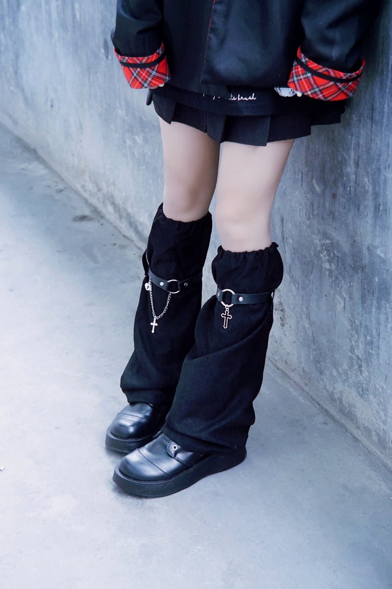 Dark Gothic Black Leg Warmers Slouch Socks - TOY-PLU-134501 - Strange Sugar - 42shops