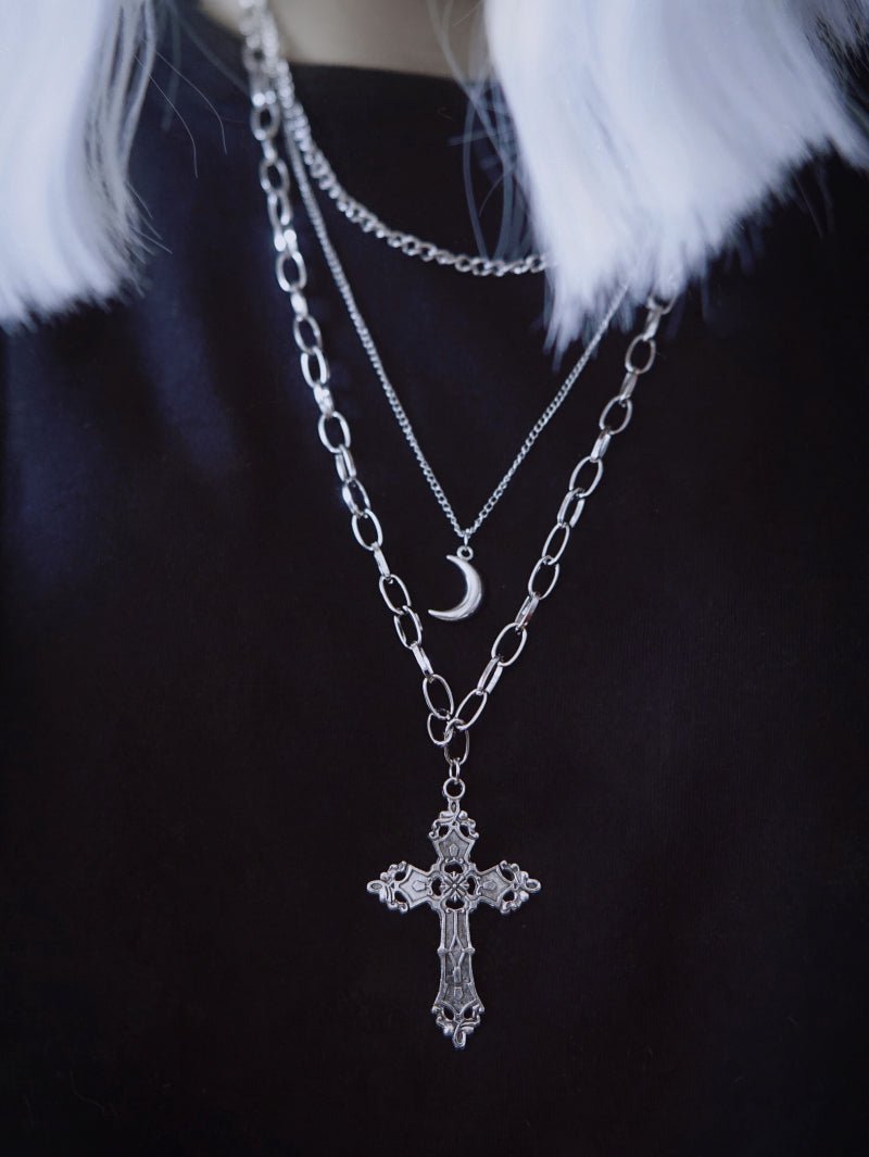 Dark Gothic Cross Necklace For Man and Woman - TOY-ACC-58301 - Strange Sugar - 42shops