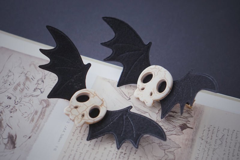Dark Gothic Halloween Bat skull Hair Clip - TOY-PLU-134413 - Strange Sugar - 42shops