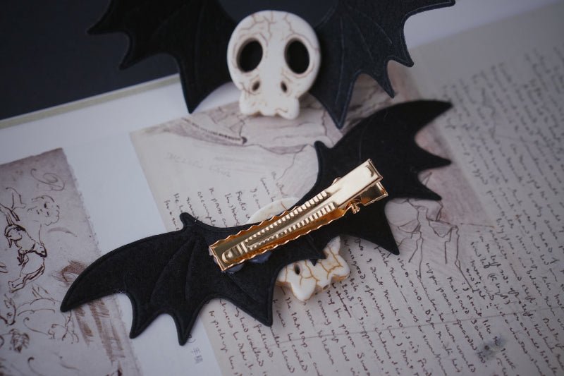 Dark Gothic Halloween Bat skull Hair Clip - TOY-PLU-134415 - Strange Sugar - 42shops