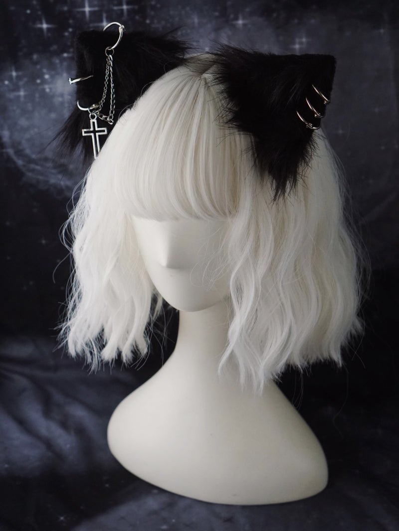 Dark Gothic Halloween Cat Ear Animal Ear Ear Hair Accessories - TOY-PLU-134002 - Strange Sugar - 42shops