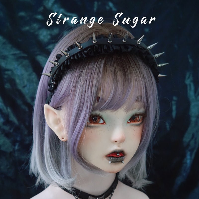 Dark Gothic Halloween Leather Buckle Pleated Hair Band - TOY-PLU-133901 - Strange Sugar - 42shops