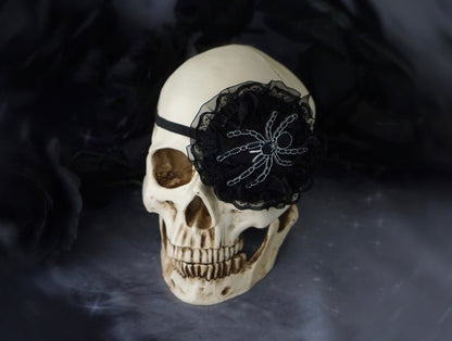 Dark Gothic Halloween Skeleton Eye Mask Lace Edge Manga - TOY-ACC-58703 - Strange Sugar - 42shops