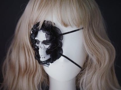 Dark Gothic Halloween Skeleton Eye Mask Lace Edge Manga - TOY-ACC-58703 - Strange Sugar - 42shops