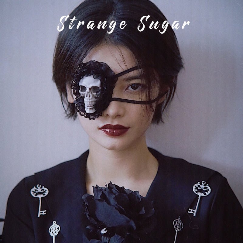 Dark Gothic Halloween Skeleton Eye Mask Lace Edge Manga - TOY-ACC-58701 - Strange Sugar - 42shops