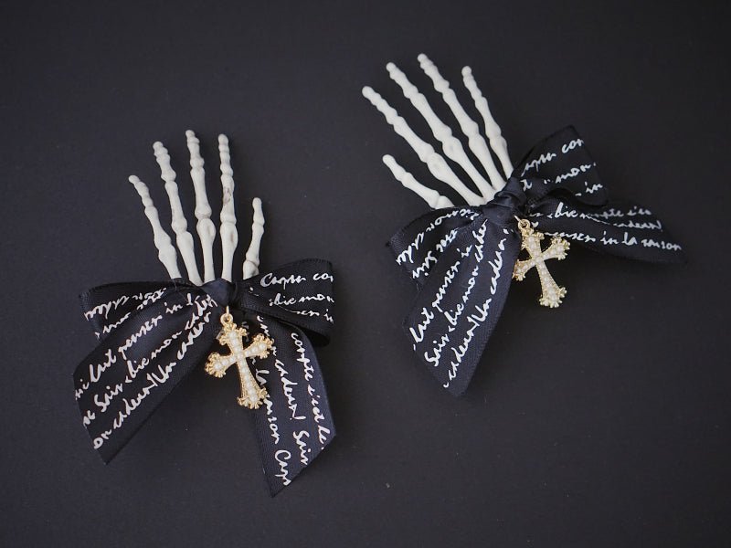 Dark Gothic Halloween Skeleton Hand Bone Hair Clip - TOY-ACC-58402 - Strange Sugar - 42shops