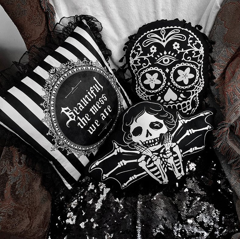 Dark Halloween Skeletal Society Fairy Tale Lorita Tramp Girl Pillow - TOY-PLU-138202 - Haiguhui - 42shops