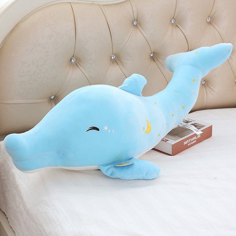 Dolphin Whale Stuffed Animal Plush Pillows light blue dolphin 70 cm/27.6 inches 