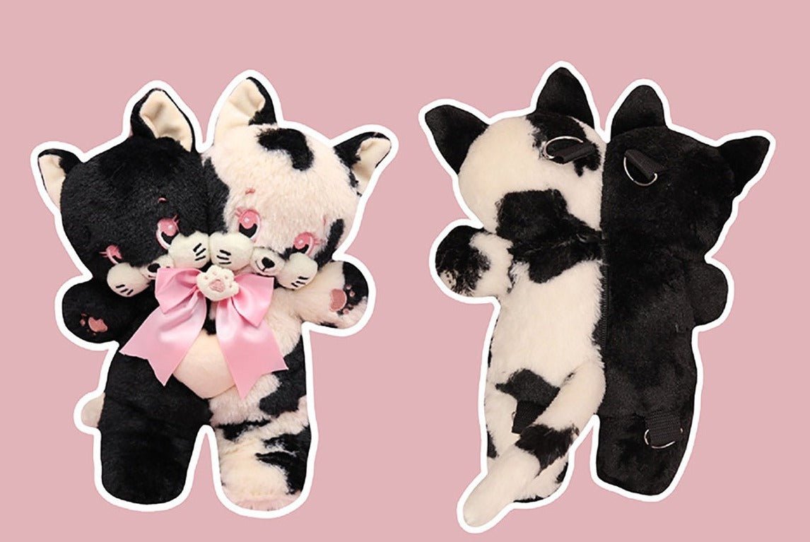 Double Head Cow Cat Plush Doll Bag - TOY-PLU-18201 - Bieretuzi - 42shops