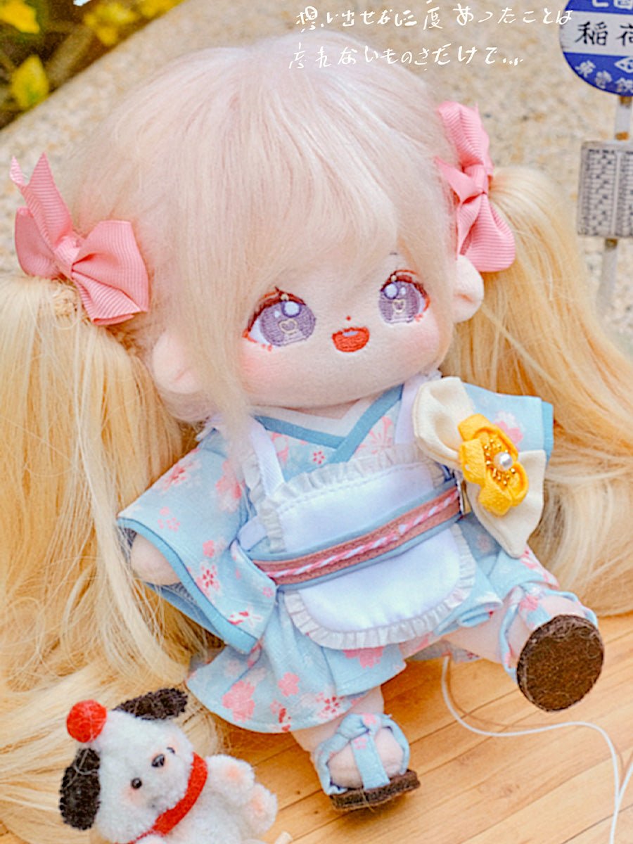 Double Horsetail Blonde Naked Cotton Doll 20cm - TOY-PLU-103001 - Forest Animation - 42shops 6188:101274