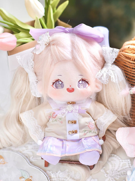 Double Horsetail Blonde Naked Cotton Doll 20cm - TOY-PLU-103001 - Forest Animation - 42shops