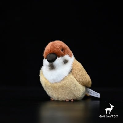 Fat Chirp Series Tree Sparrow Doll Realistic Sparrow Plush Toy - TOY-PLU-140401 - Soft time TOY - 42shops