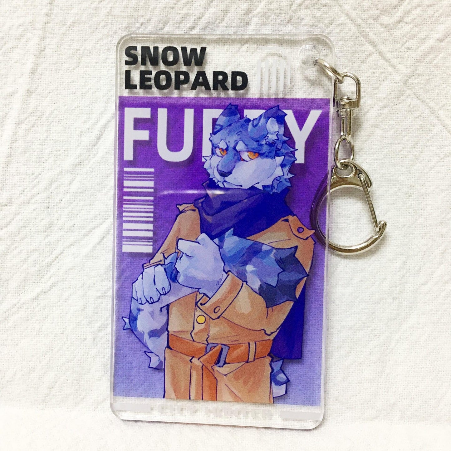 Feline Anthropomorphic ID Card Keychain Furry Merchandise 7224:379941