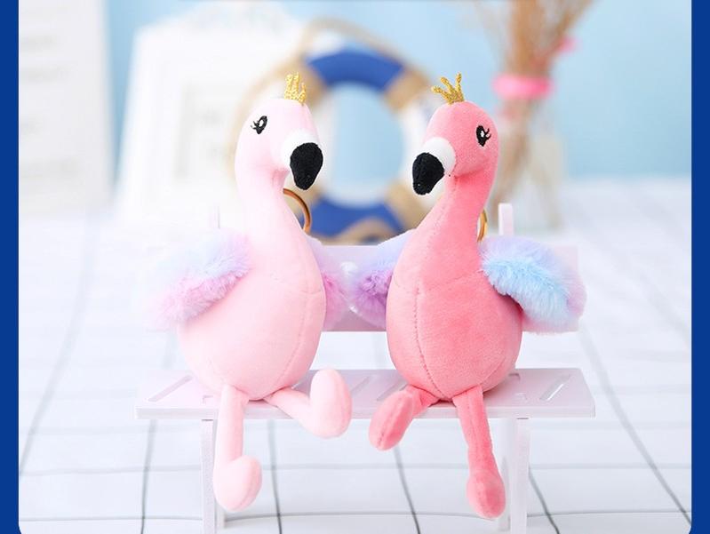 Flamingo Plush Toy Car Keychain Pendant - TOY-ACC-21801 - Gaomishiqinghua - 42shops